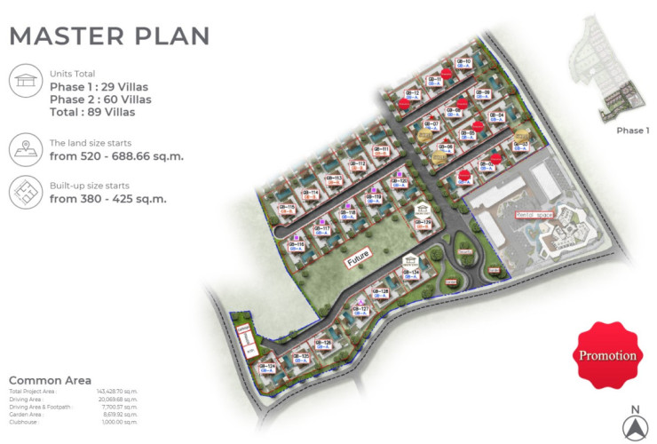 Cozy villa in Talang, 4 bedroom, 425 sq.m. with pool, garden view 