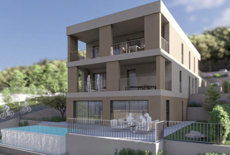 Кострена, НОВОСТРОЙКА, роскошная четырехкомнатная квартира с видом на море, 140,85 м², бассейн