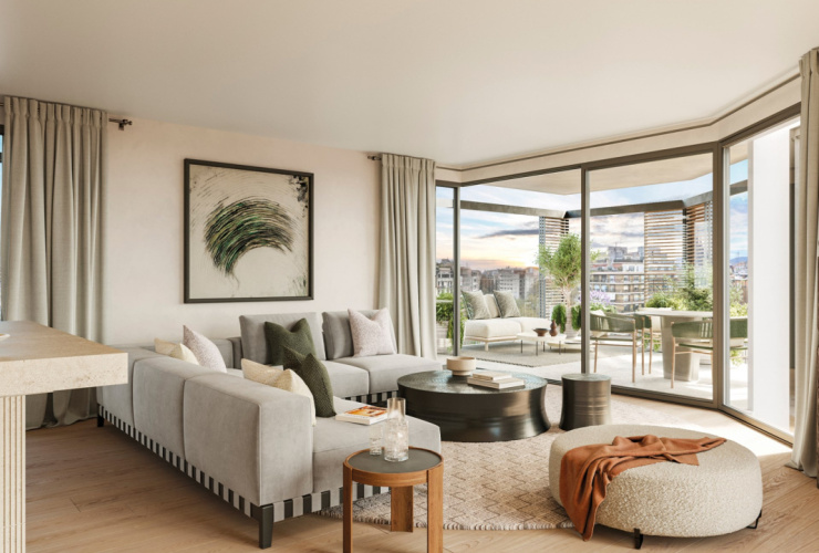 GLORIA-DIAGONAL brand new 3-bedroom flat with 30 m2 terrace